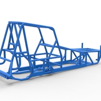 Frame of Vintage NE Dirt Modified stock car 1:25 - Thumbnail 12