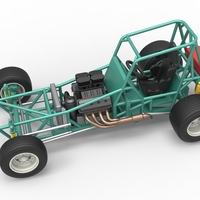 Vintage NE Dirt Modified stock car Base 1:25 - Thumbnail 4