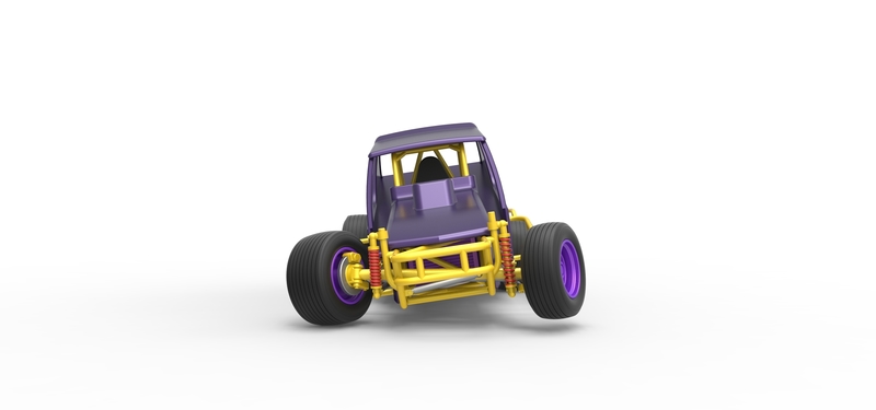 Vintage NE Dirt Modified stock car while turning 1:25