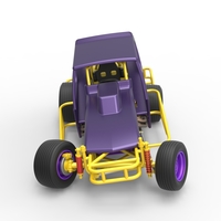 Vintage NE Dirt Modified stock car while turning 1:25 - Thumbnail 2