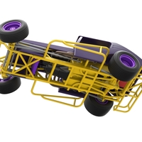 Vintage NE Dirt Modified stock car while turning 1:25 - Thumbnail 7