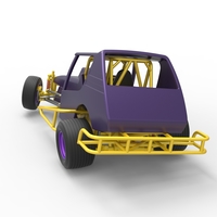 Vintage NE Dirt Modified stock car while turning 1:25 - Thumbnail 14