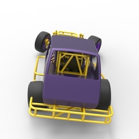 Vintage NE Dirt Modified stock car while turning 1:25 - Thumbnail 17