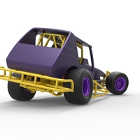 Vintage NE Dirt Modified stock car while turning 1:25 - Thumbnail 18