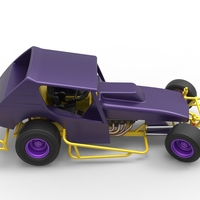 Vintage NE Dirt Modified stock car while turning 1:25 - Thumbnail 20