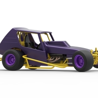 Vintage NE Dirt Modified stock car while turning 1:25 - Thumbnail 22