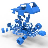 Vintage NE Dirt Modified stock car while turning 1:25 - Thumbnail 25