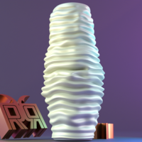 Deformed fabric parametric vase - Thumbnail 6