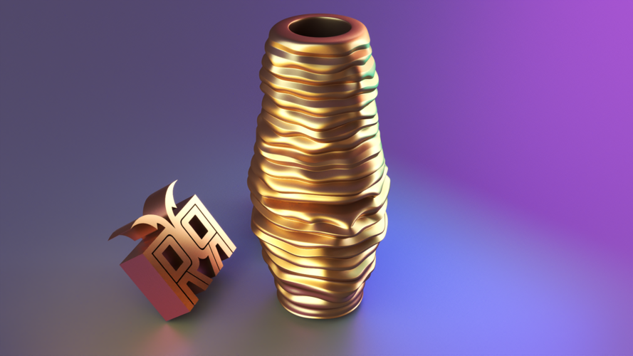Deformed fabric parametric vase
