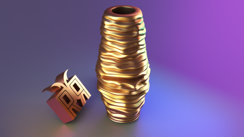 Deformed fabric parametric vase