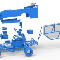 NE Dirt Modified stock car with side wing 1:25 - Thumbnail 24