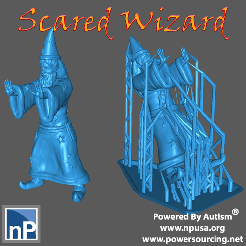 Fantasy Adventurer - Scared Wizard 3D Print 541827