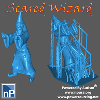 Small Fantasy Adventurer - Scared Wizard 3D Printing 541827
