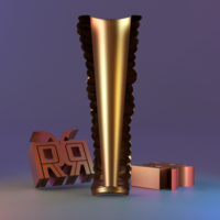 Deformed fabric parametric vase 02 - Thumbnail 3