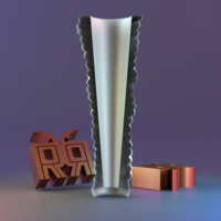 Deformed fabric parametric vase 02 - Thumbnail 4