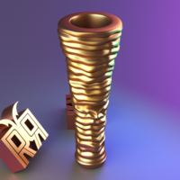 Deformed fabric parametric vase 02 - Thumbnail 9