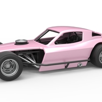 Vintage Asphalt Modified stock car V3 Scale 1:25 - Thumbnail 1