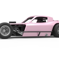 Vintage Asphalt Modified stock car V3 Scale 1:25 - Thumbnail 2