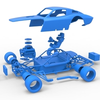 Vintage Asphalt Modified stock car V3 Scale 1:25 - Thumbnail 20