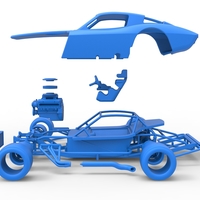 Vintage Asphalt Modified stock car V3 Scale 1:25 - Thumbnail 21