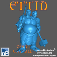 Small Ettin / Two-Headed Ogre 3D Printing 541921