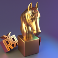Standing horse head - Thumbnail 1