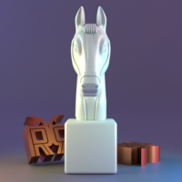 Standing horse head - Thumbnail 3