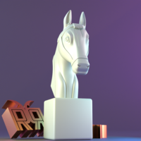 Standing horse head - Thumbnail 4