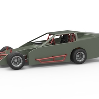 Vintage Asphalt Modified stock car V4 Scale 1:25 - Thumbnail 1