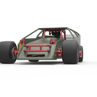 Vintage Asphalt Modified stock car V4 Scale 1:25 - Thumbnail 6