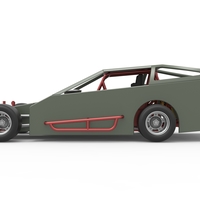 Vintage Asphalt Modified stock car V4 Scale 1:25 - Thumbnail 9