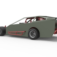 Vintage Asphalt Modified stock car V4 Scale 1:25 - Thumbnail 13