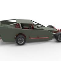 Vintage Asphalt Modified stock car V4 Scale 1:25 - Thumbnail 18