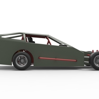 Vintage Asphalt Modified stock car V4 Scale 1:25 - Thumbnail 19