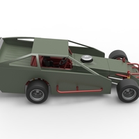 Vintage Asphalt Modified stock car V4 Scale 1:25 - Thumbnail 20