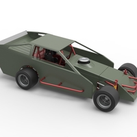 Vintage Asphalt Modified stock car V4 Scale 1:25 - Thumbnail 21