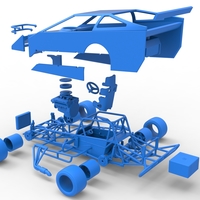 Vintage Asphalt Modified stock car V4 Scale 1:25 - Thumbnail 25