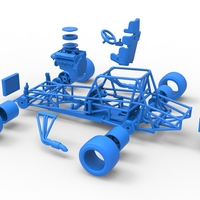 Vintage Asphalt Modified stock car Base V2 Scale 1:25 - Thumbnail 25