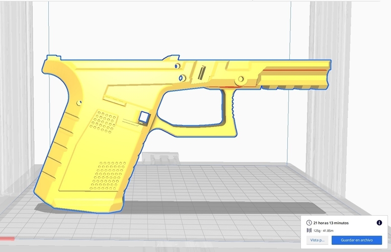 3D Printed Glock 19 Frame by COMBATTECH Pinshape