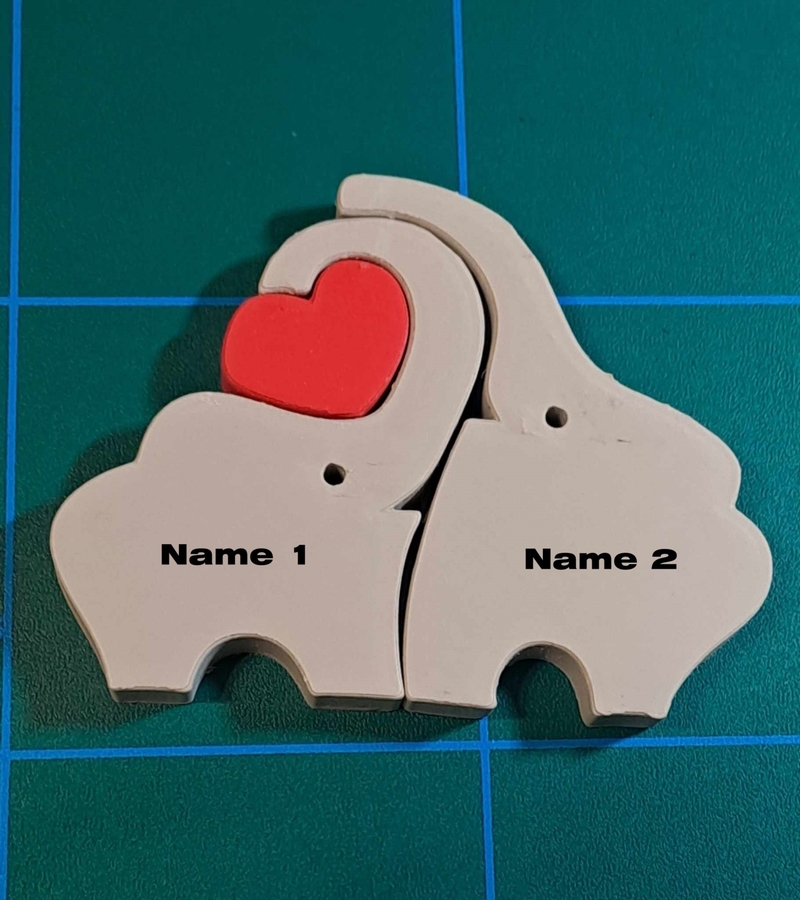 VALENTINE'S DAY - TWO ELEPHANT