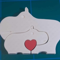 VALENTINE'S DAY - TWO HIPPOPOTAMUS - Thumbnail 2