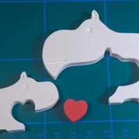 VALENTINE'S DAY - TWO HIPPOPOTAMUS - Thumbnail 4