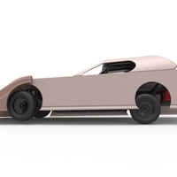 Dirt Modified Super stock car while turning 1:25 - Thumbnail 9