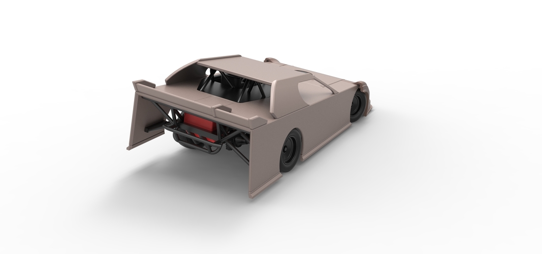 Dirt Modified Super stock car while turning 1:25 3D Print 542348