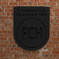 Small 1. FC Heidenheim Logo 3D Printing 542378