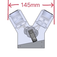 Car V6 engine (60° and with a small storage)  - Thumbnail 1