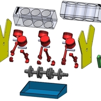 Car V6 engine (60° and with a small storage)  - Thumbnail 17