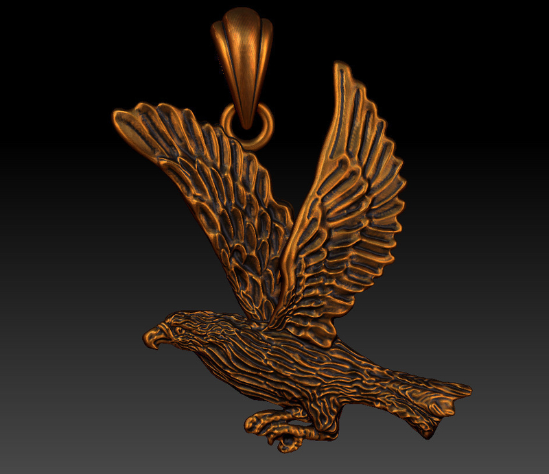 Pendant Eagle 3D print model