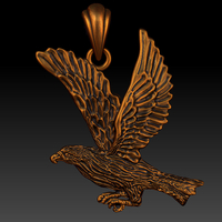 Pendant Eagle 3D print model - Thumbnail 2