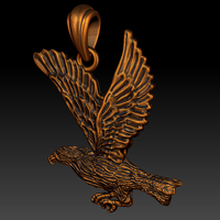 Pendant Eagle 3D print model - Thumbnail 3